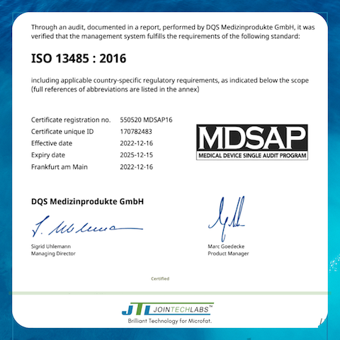 MDSAP Certification for Jointechlabs, Inc.